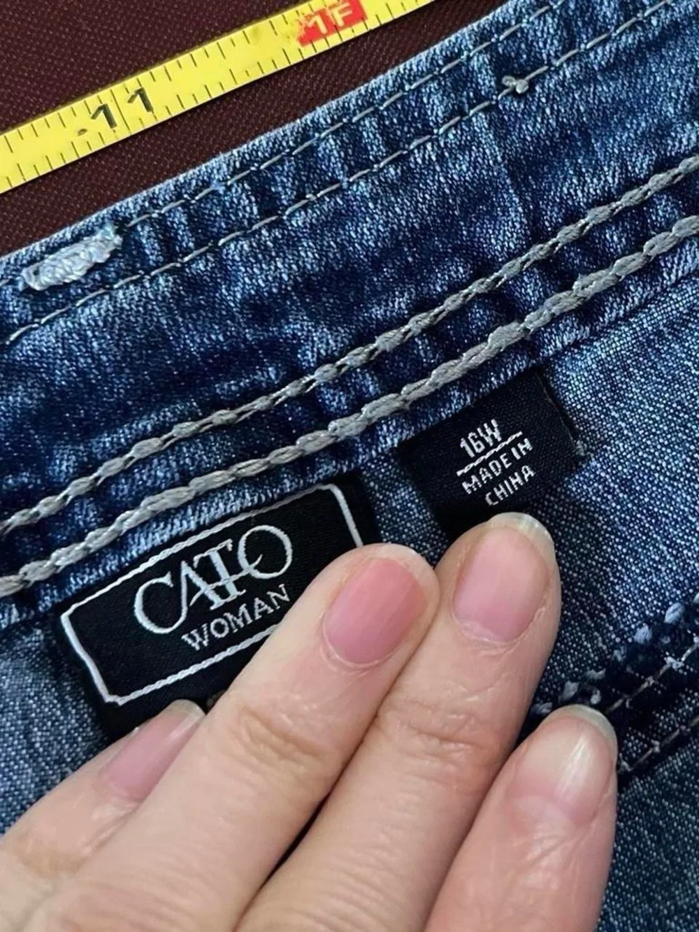 Cato blue Denim maxi Skirt rhinestone pockets